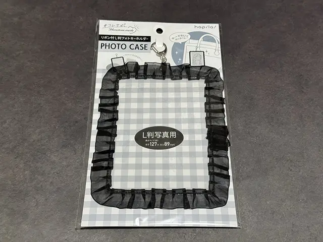 リボン付きL判フォトキーホルダー