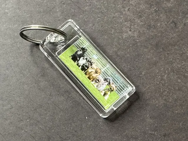 ネームキーホルダークリア スリム