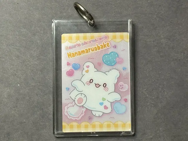 トレカを入れたダイソーのPhoto Key Ring フォトキーホルダー（スライド式）